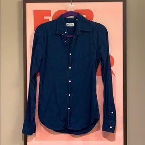 Indigo cotton button down